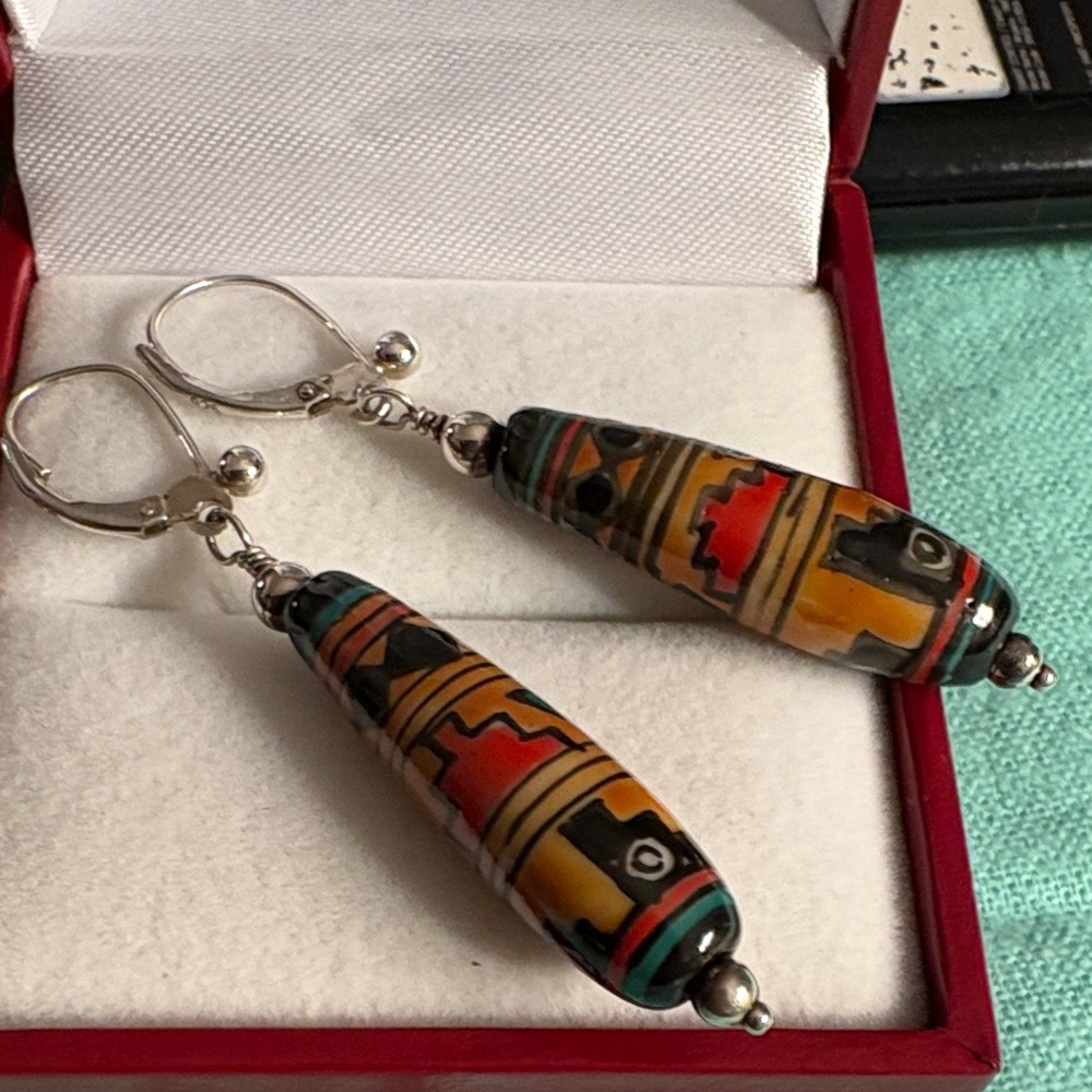 Colorful Handmade Bead Earrings